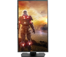 the monitor with a astronaut as screen facing vertical