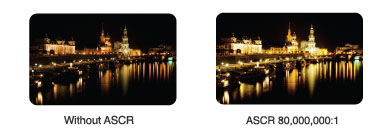 two same images showing different effect between ASCR with and without