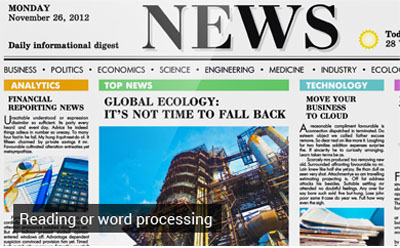 a newspaper front page