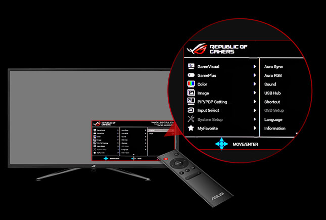 remote, a monitor with the detail of the remote control screenshot 