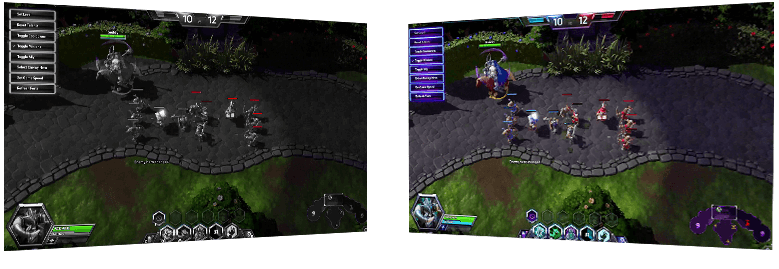 game_moba, two images to show different between GameVisual on and off