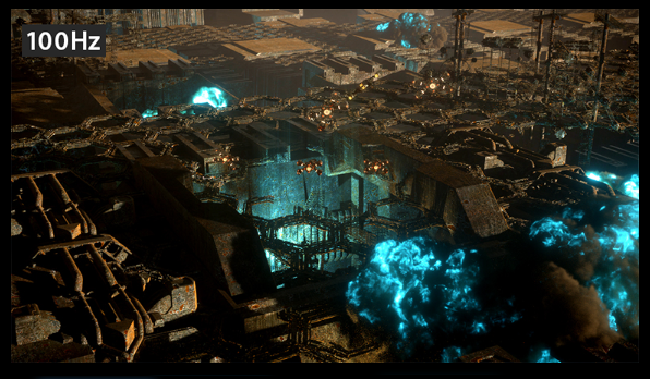one image shows FPS counter effect in game