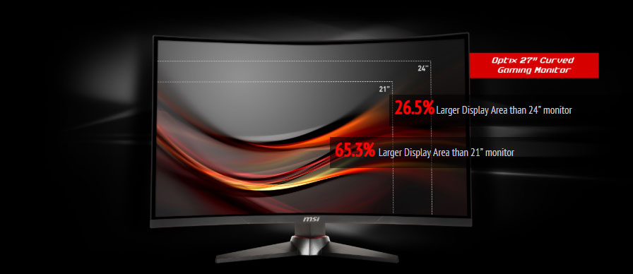  MSI Optix - Monitor de pantalla LED de 27 pulgadas (Optix  MAG270VC) : Electrónica
