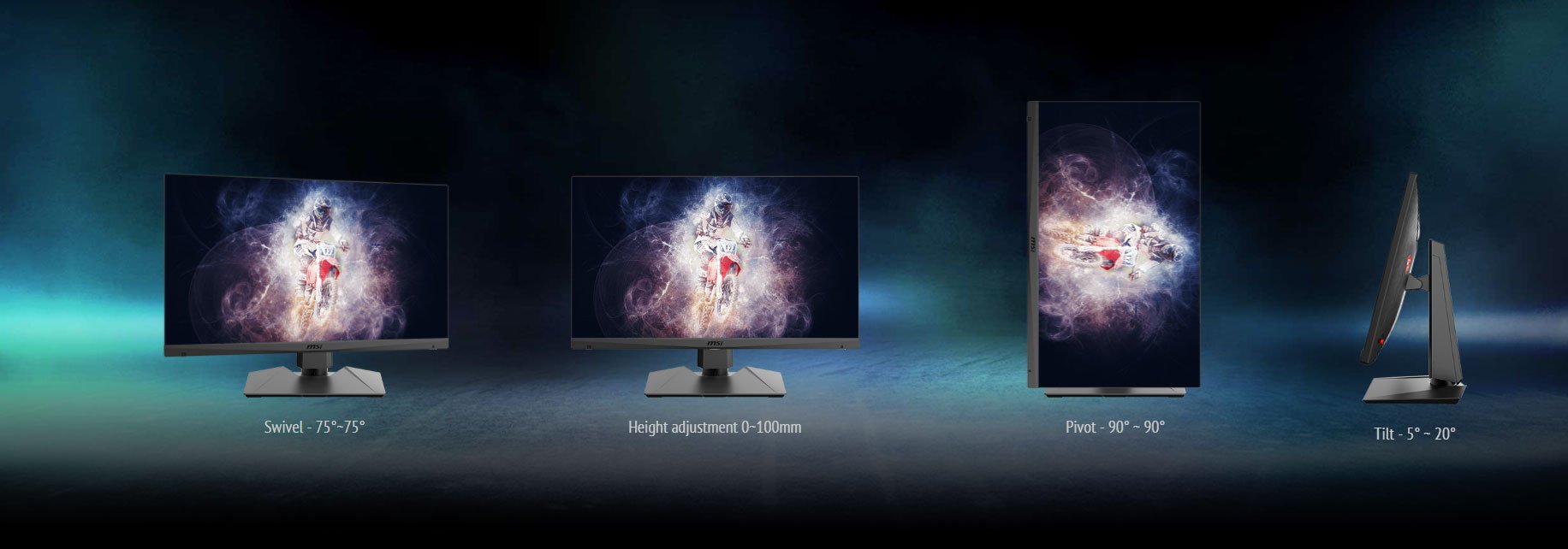 four different angles of the monitor