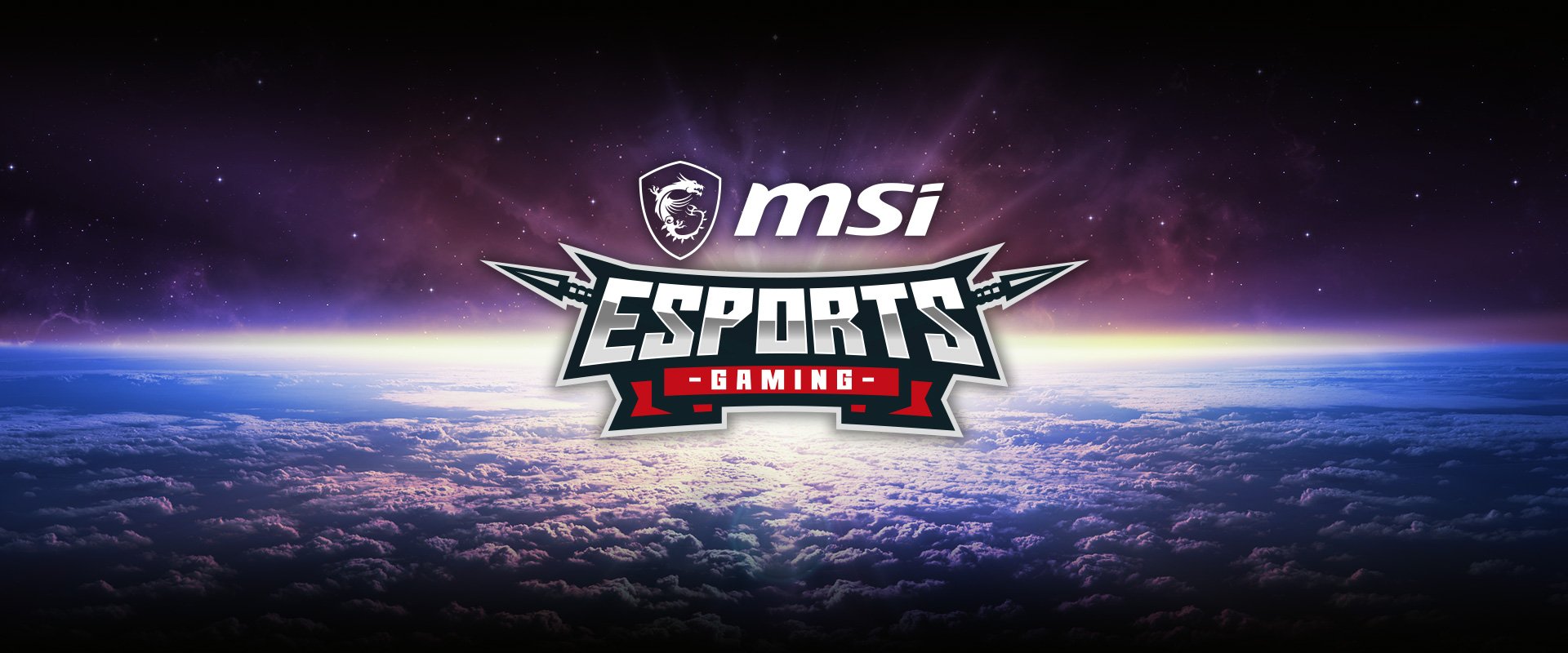 eSports G-SYNC compatible gaming logo in the center of the sky 