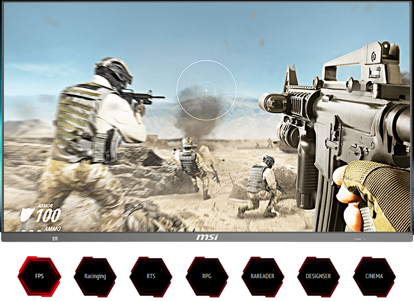  a shooting game screenshot as screen