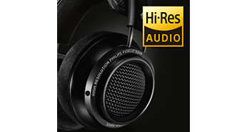 Hi-Res_Audio Logo Next to One of the Ear Cups of the Philips Fidelio X2HR