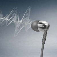   An earpiece pumping out soundwaves  