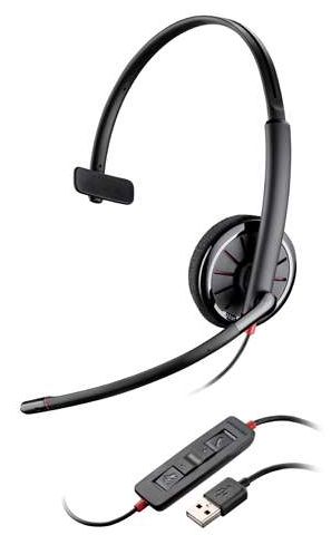 PLANTRONICS BLACKWIRE 310/320 USB Connector Single Ear Headset 