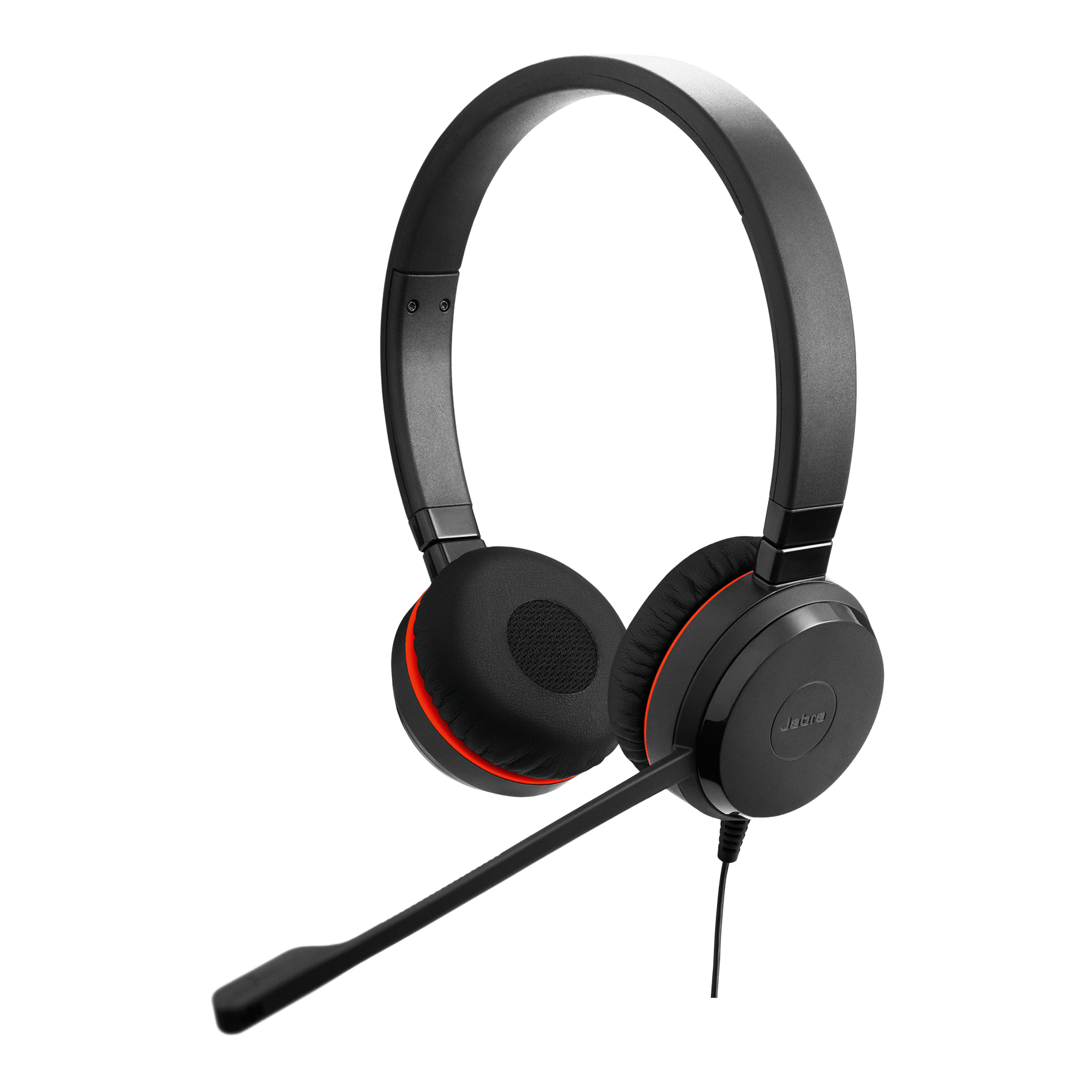 Jabra Evolve 30 headset facing slightly to the left