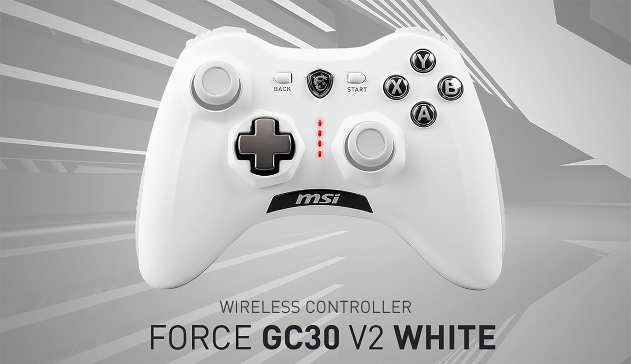  MSI Force GC30V2 Wireless Gaming Controller, Dual Vibration  Motors, Dual Connection Modes, Interchangable D-Pads, Compatible with PC &  Android