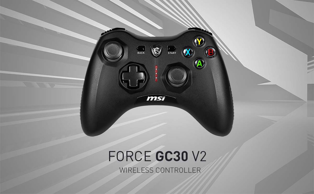  MSI Force GC30V2 Wireless Gaming Controller, Dual Vibration  Motors, Dual Connection Modes, Interchangable D-Pads, Compatible with PC &  Android