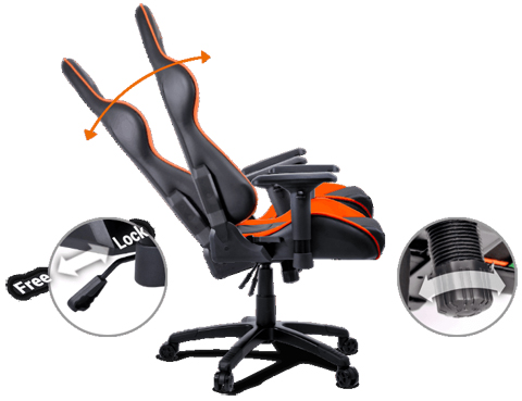 COUGAR Gaming Chair (Black and Orange)