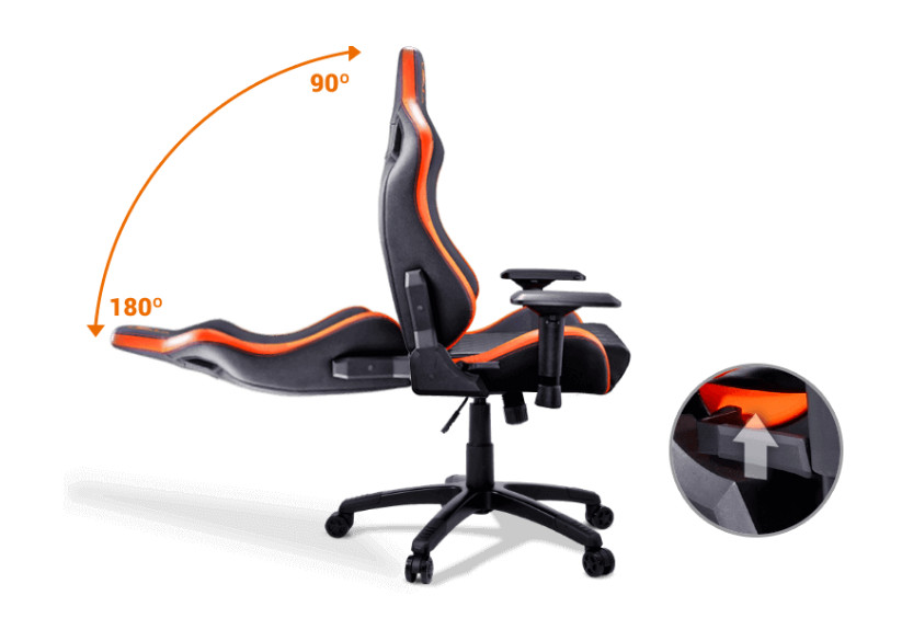 Cougar Armor S (Black) Luxury Gaming Chair with Breathable Premium PVC  Leather and Body-embracing High Back Design
