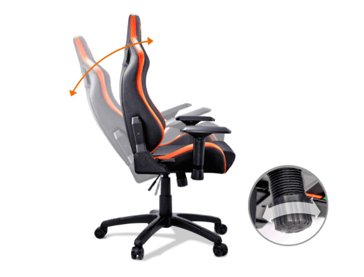 Cougar Armor S (Black) Luxury Gaming Chair with Breathable Premium PVC  Leather and Body-embracing High Back Design