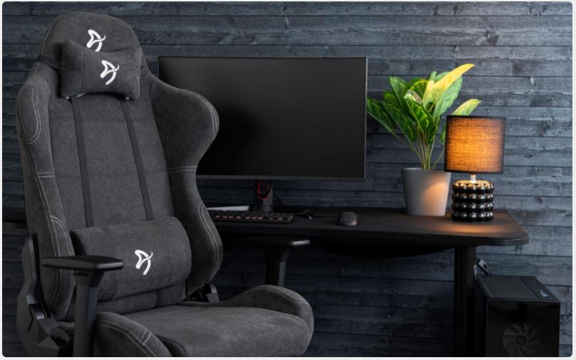 A chair is next to a desk