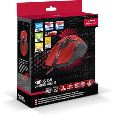 Speedlink KUDOS Z-9 Gaming Mouse, red