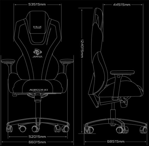 E-Blue PC - Gaming Chair - Auroza Gaming Chair-BLUE