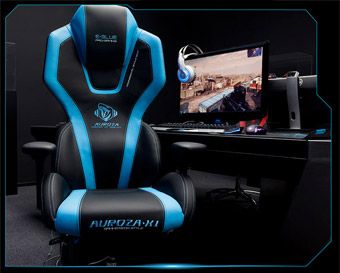 E-Blue PC - Gaming Chair - Auroza Gaming Chair-BLUE