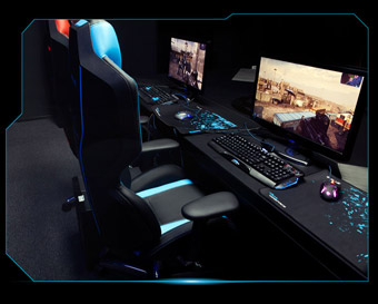E-Blue PC - Gaming Chair - Auroza Gaming Chair-BLUE