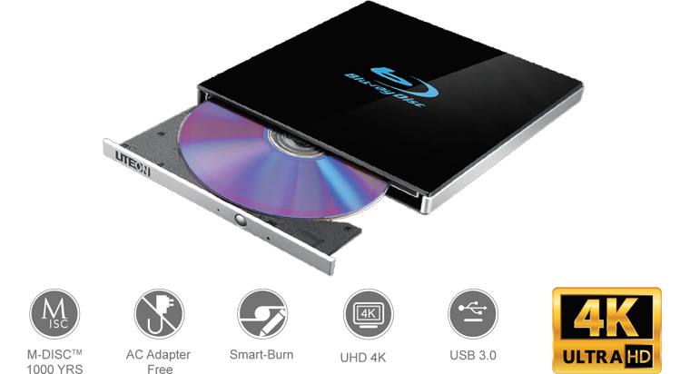 LITE-ON External Ultra-Slim Portable BD Writer, USB 3.0 - Newegg.com