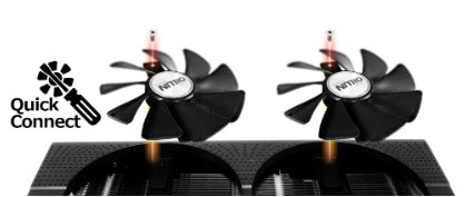 two fans teared apart from SAPPHIRE PULSE Radeon RX 570