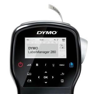 Dymo S0968960 Label Manager 280 Handheld Label Maker QWERTY Keyboard (with  UK Plug) Black