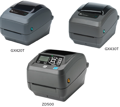 Zebra GX420T, GX430T and ZD500 Desktop Printers