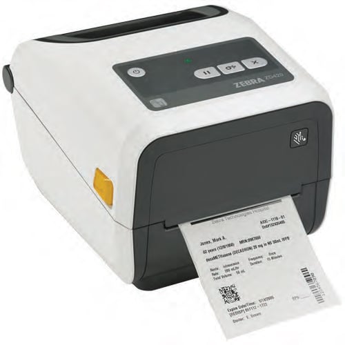 Zebra ZD420c-HC Thermal-Transfer Printer Angled Down to the Left