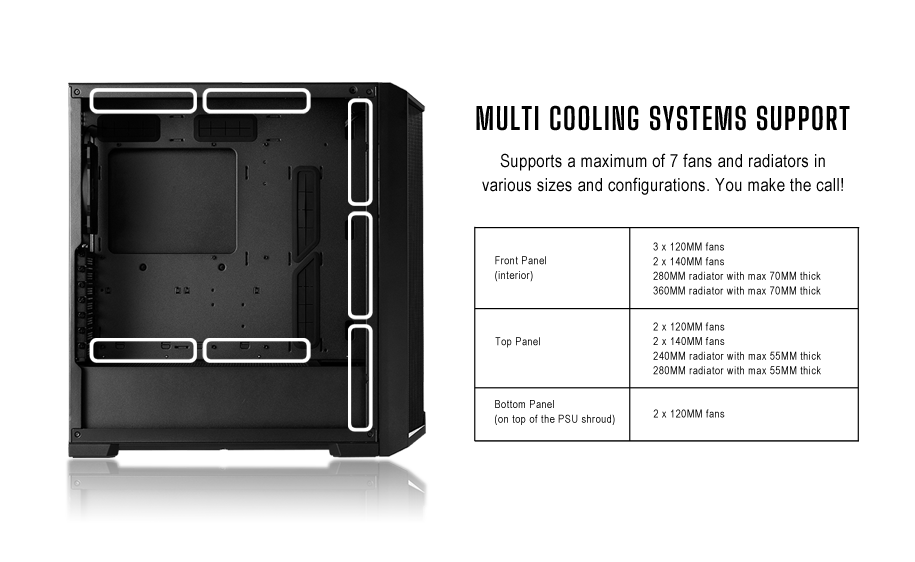 LIAN LI LANCOOL 215 W White Steel / Tempered Glass ATX Mid Tower Computer  Case- 840353041738