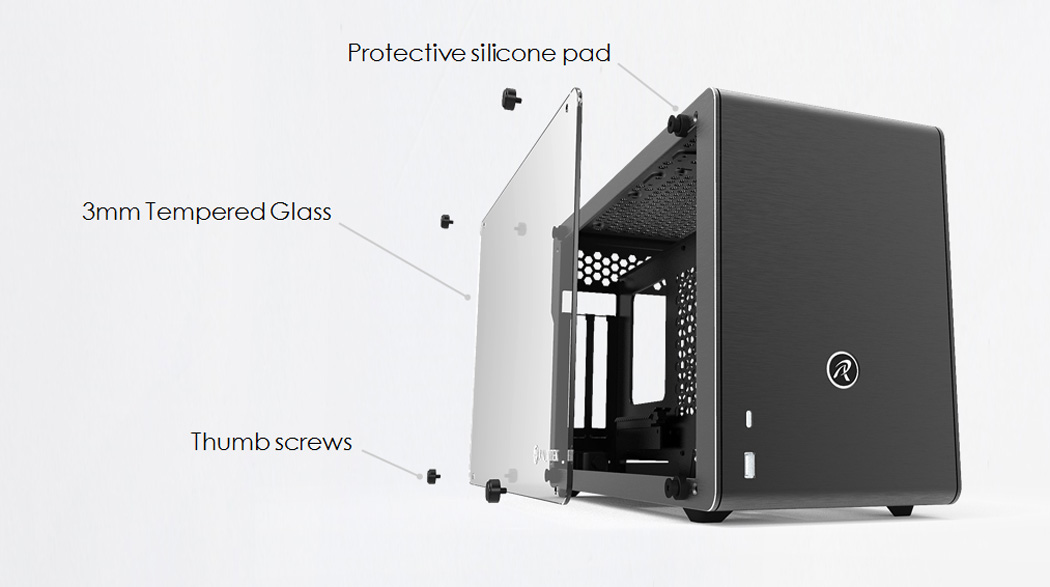 RAIJINTEK OPHION, a SFF Case (Mini-TX) w/ Tempered Glass, Max