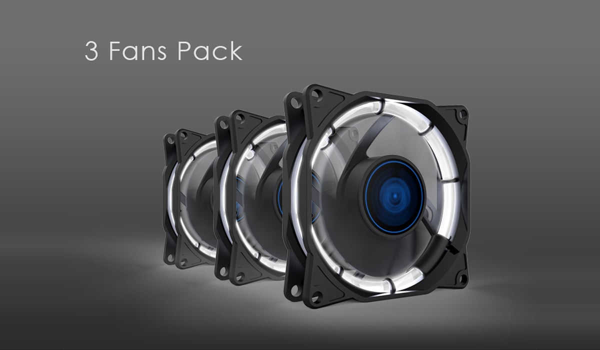 Anidees AI HALO RGB 80mm LED Case Fans Triple Set AI HALO RGB8 RGB Newegg Com