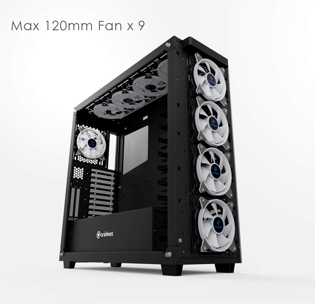 anidees AI Crystal XL AR V2 Tempered Glass Full Tower ATX Case