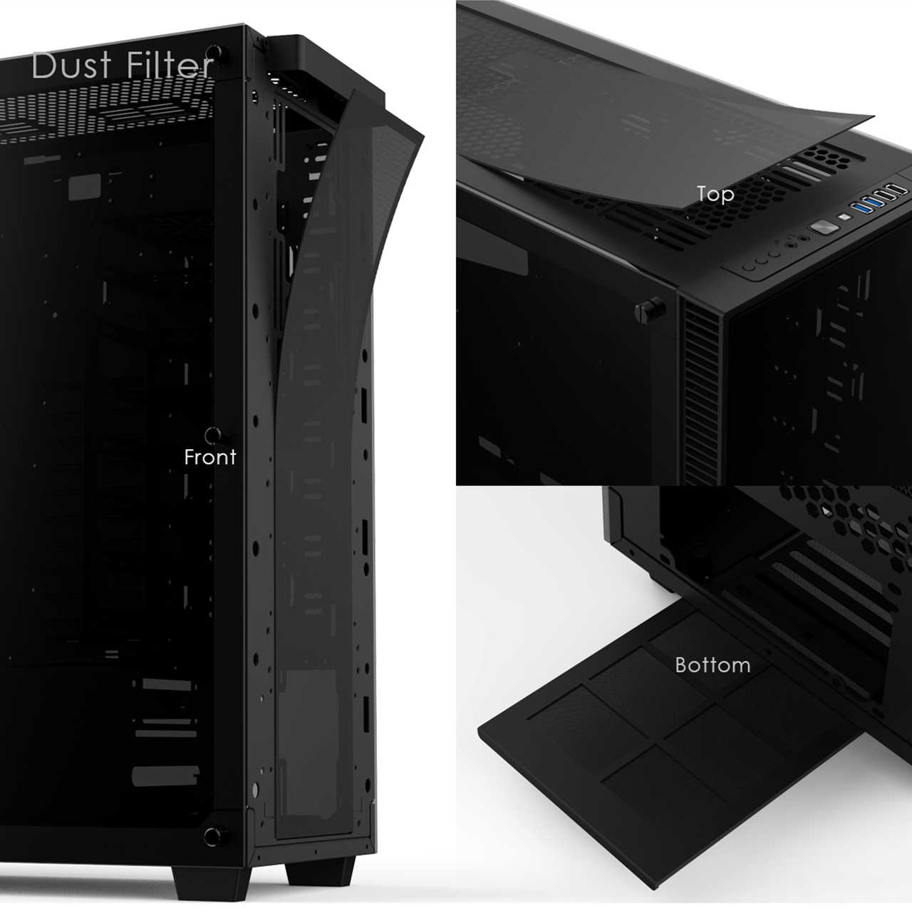 anidees AI Crystal XL AR V2 Tempered Glass Full Tower ATX Case