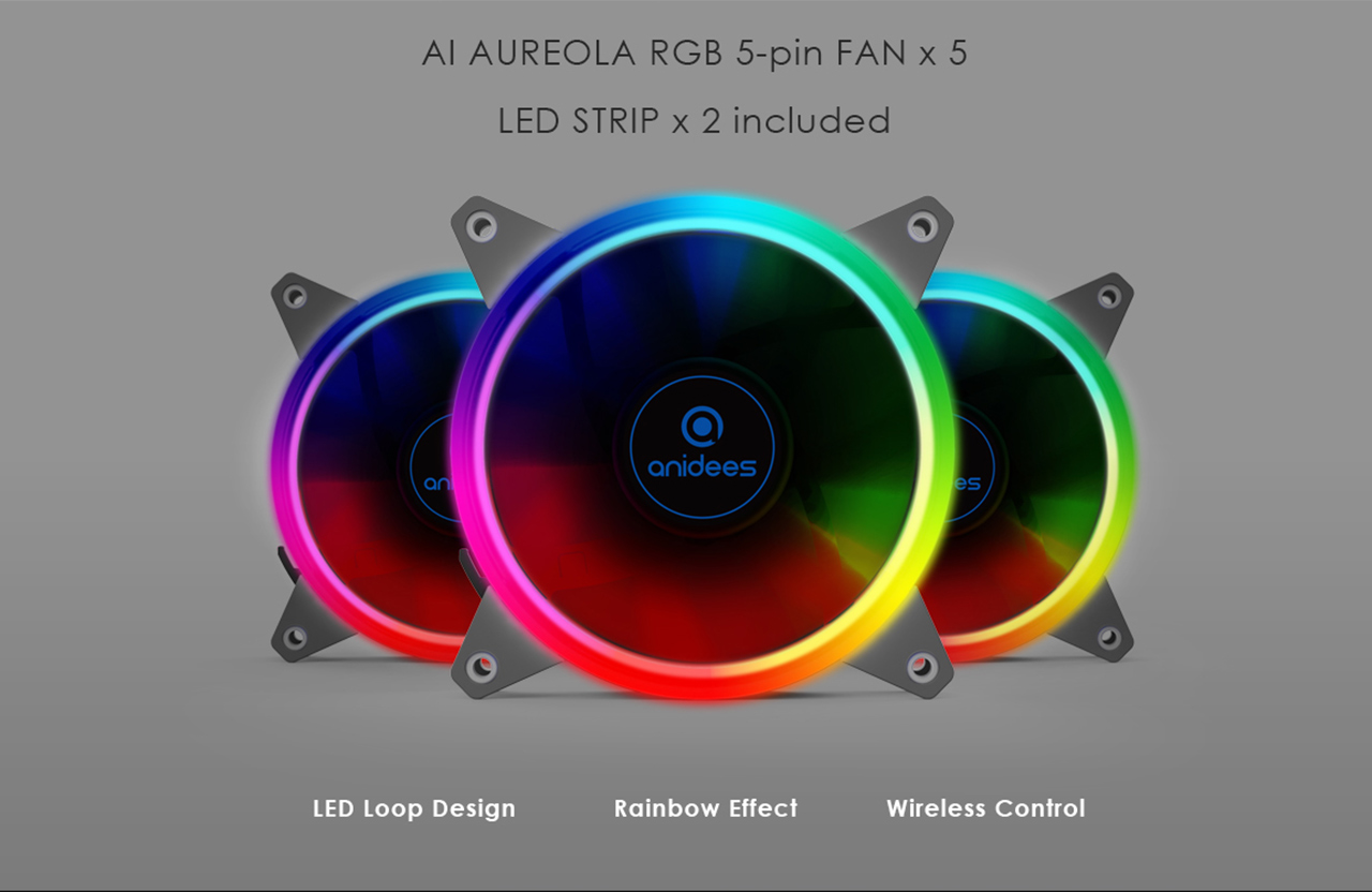 anidees AI Crystal XL AR V2 Tempered Glass Full Tower ATX Case