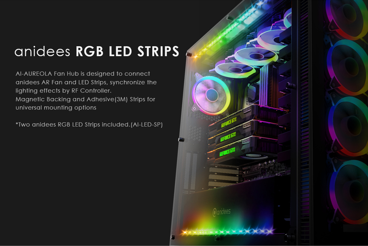 anidees AI Crystal XL AR V2 Tempered Glass Full Tower ATX Case
