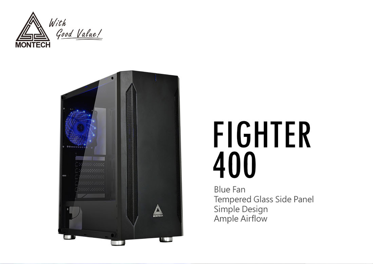 Montech FIGHTER 400 ATX Mid-Tower Computer Gaming Case