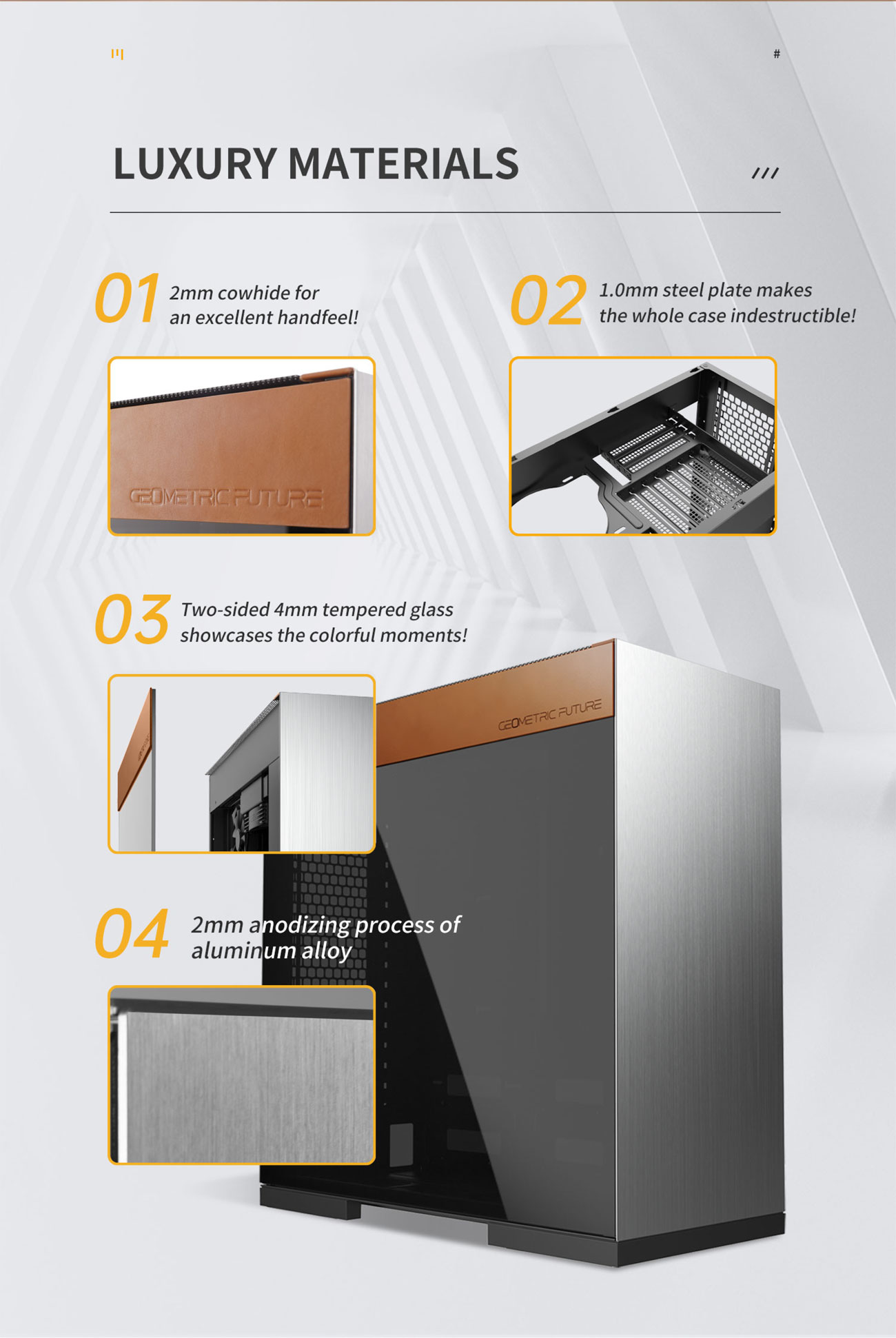 Geometric Future M8 Cowboy Mid Tower Case