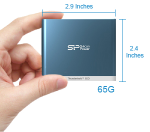 The lightest and smallest Thunderbolt™  SSD in the industry