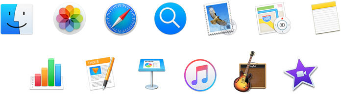 some built-in apps of OS X El Capitan