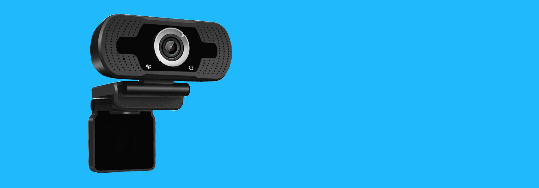1080P Full HD USB 2.0 Webcam in blue background