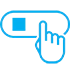 Hand Pointing to a Panel with a black square and empty space