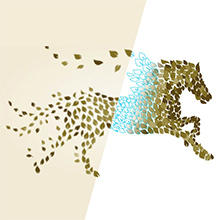 a cartoon flying horse