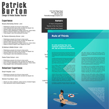 the layout of a poster