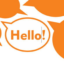 a dialogue box with a 'hello' in it