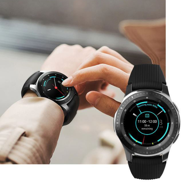 My Day watchface displays a schedule for 11:00 to 12:00