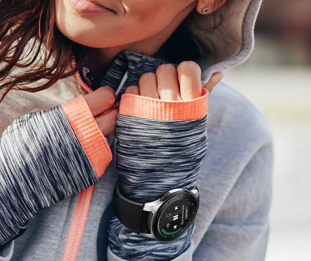 A watch is on a girl's wrist.