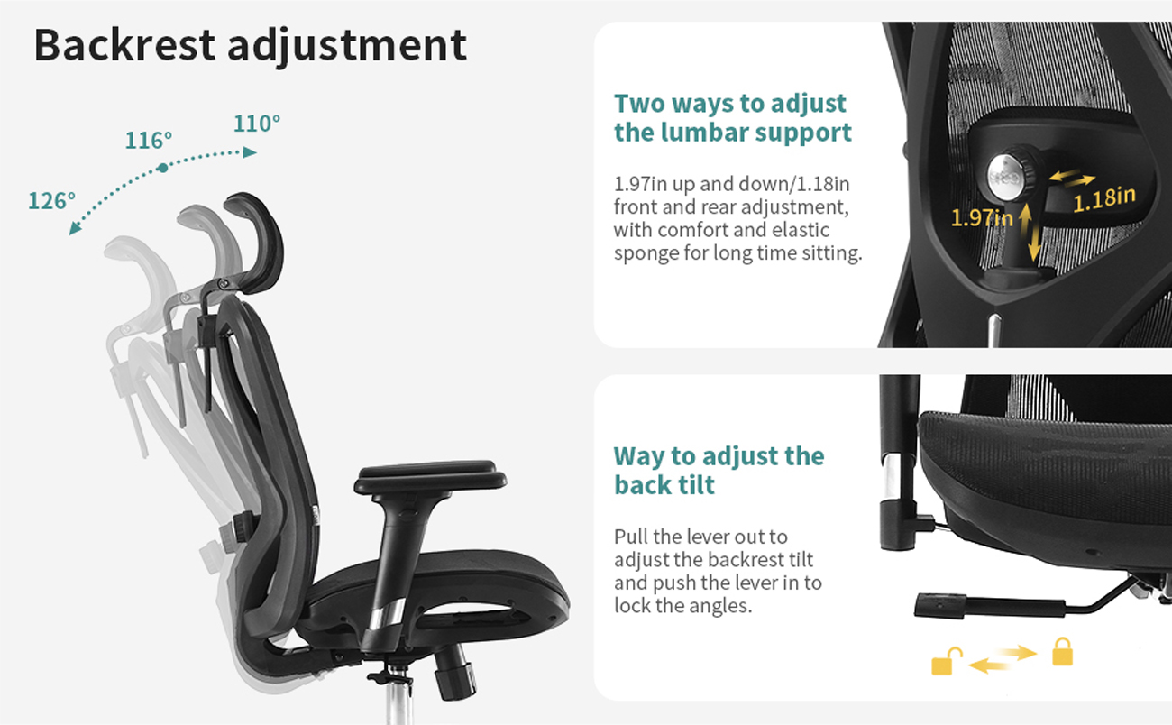 2022 Sihoo M57 ergonomic Adjustable office chairs comfort Full