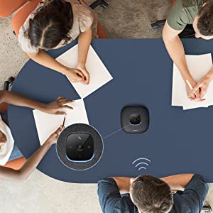Anker PowerConf S3 Bluetooth-conferentieluidspreker, 6 geïntegreerde microfoons, verbeterde geluidsopname, 24 uur gesprekstijd, app-bediening, Bluetooth 5, USB-C, ideaal voor kantoor en thuiskantoor