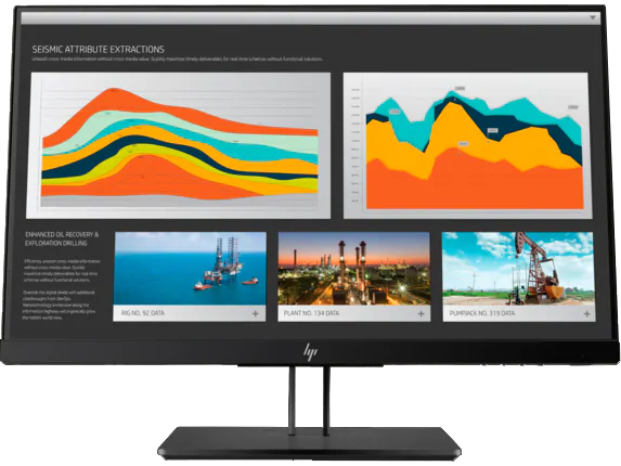 monitor with a PPT screenshot as screen